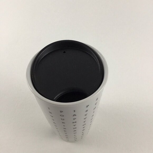 Starbucks Coffee Cup 2016 Ceramic Tumbler Mug 12 fl oz Word Search Puzzle Double - Picture 3 of 7